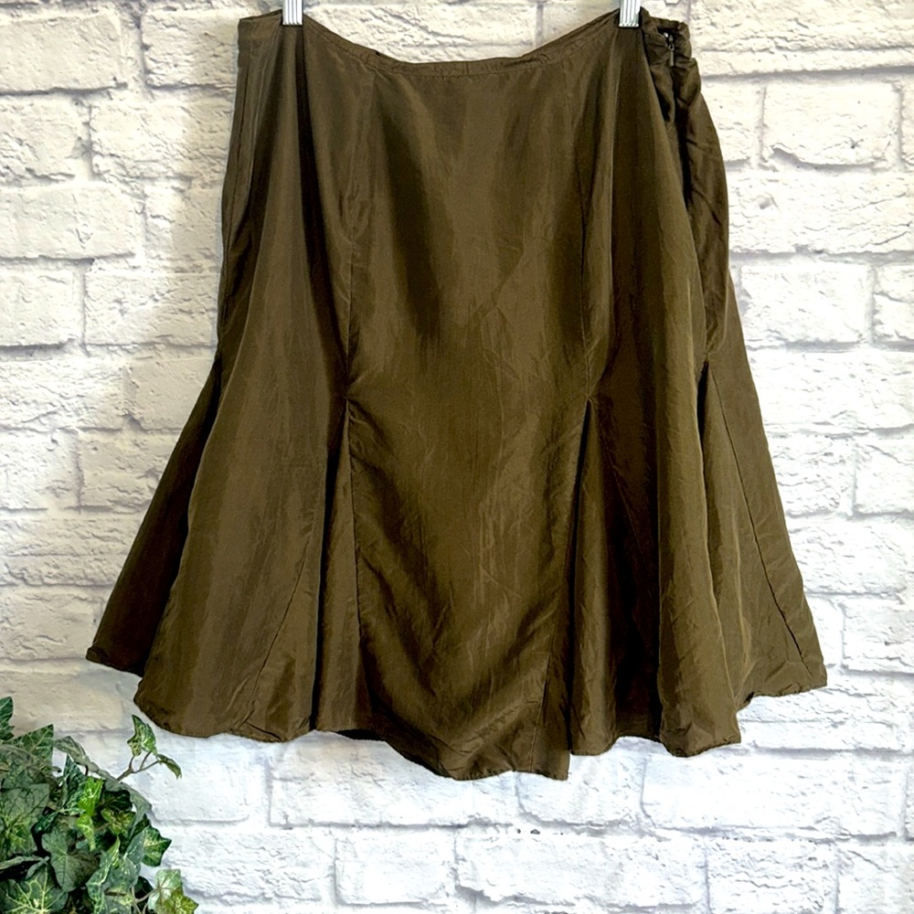 Lauren Ralph Lauren Vintage Silk Midi Skirt - Picture 3 of 6